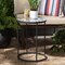 Baxton Studio Kaden Modern & Contemporary Multi-Colored Glass and Black Metal Outdoor Side Table 206-12125 - alternate 1